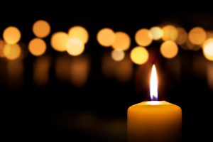 Candles on dark background